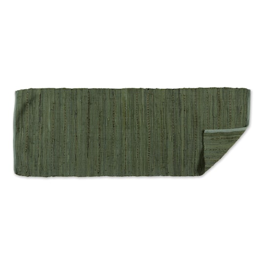DII® Olive Green Rag Rug, 2ft. x 6ft.
